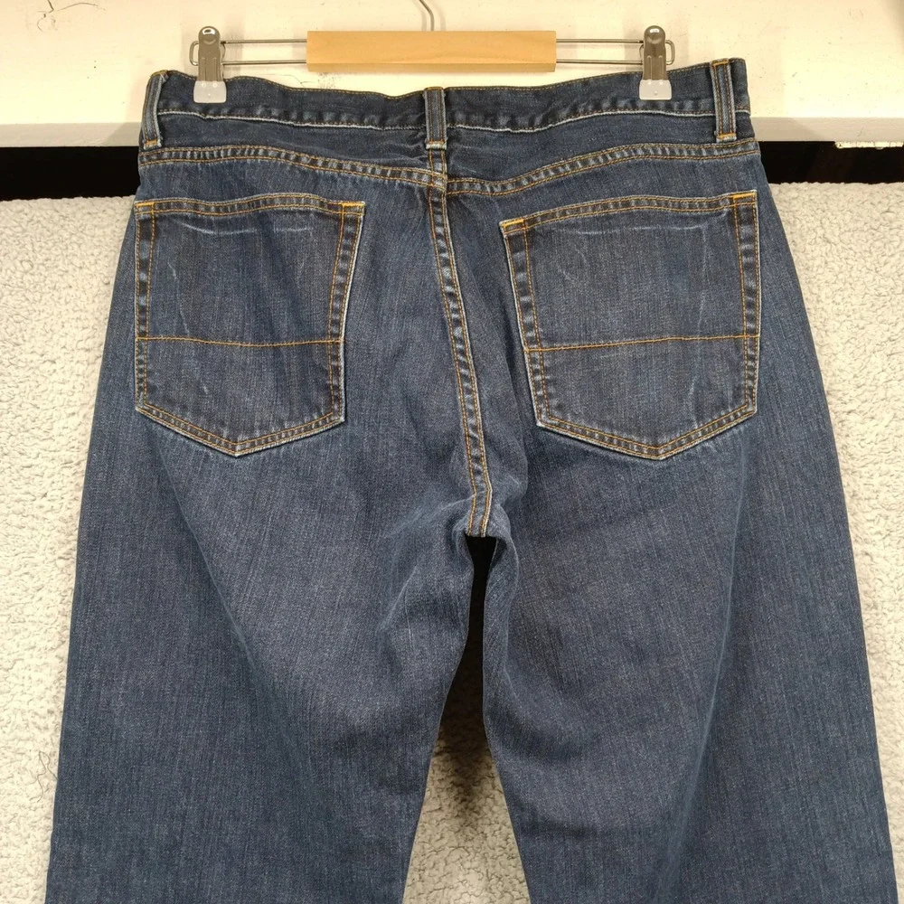 J Crew‎ Jeans Mens Size 35x32 Straight Leg Dark Wash Denim Casual Pants